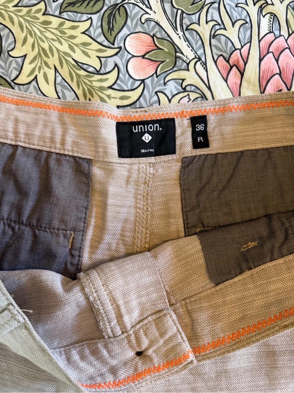 Union men’s cotton chino short.